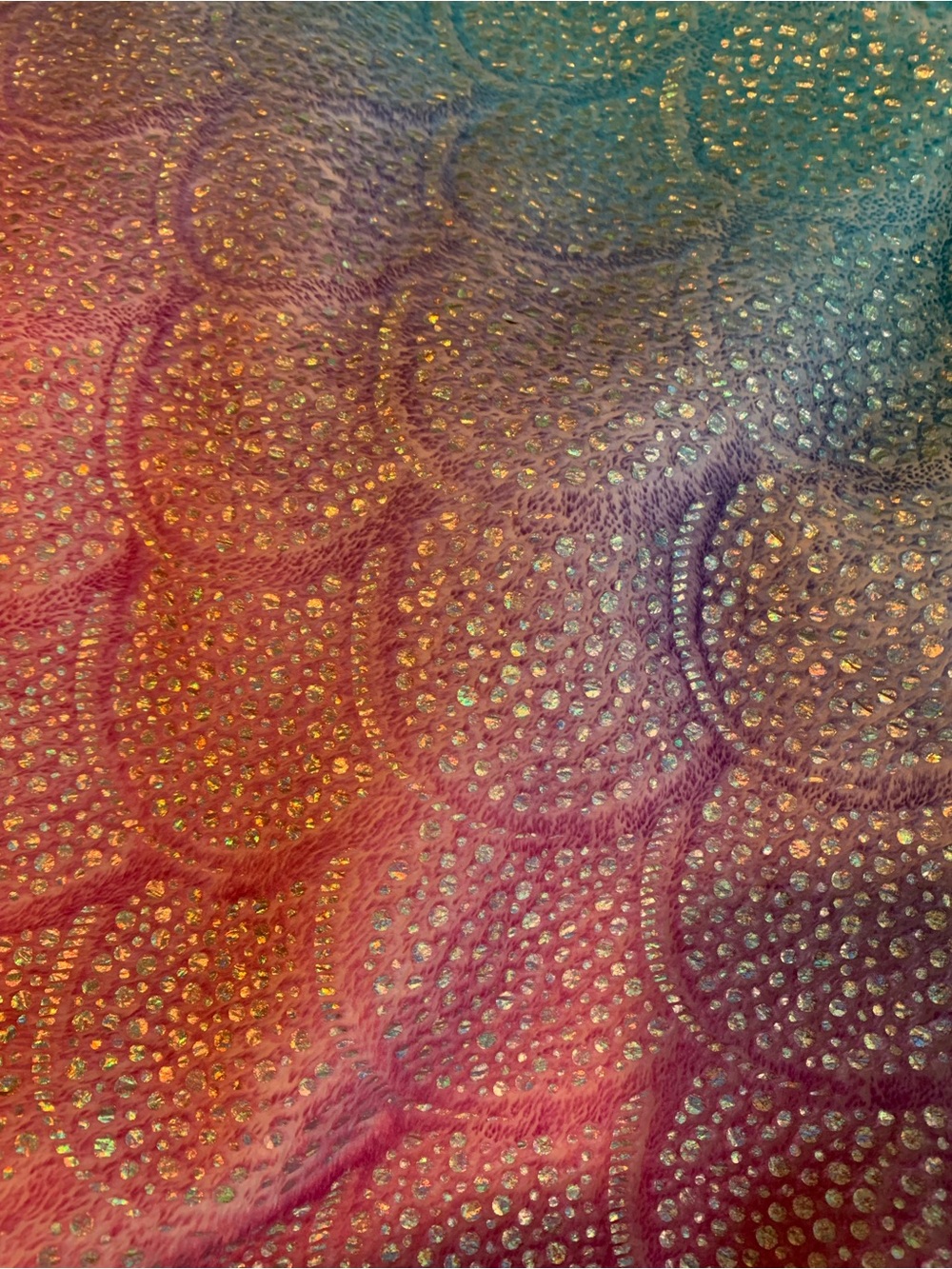 Justice Girls Ombre Mermaid Tail Blanket in Pink, Blue, Green
